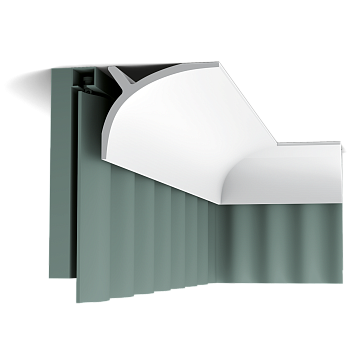 Карниз Orac Decor Полиуретан СКРЫТЫЙ КАРНИЗ ДЛЯ ШТОР C991 д 2000 x в 110 x ш 114